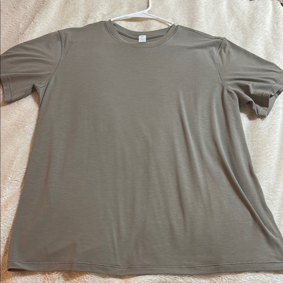Lululemon women’s jersey training tee warm ash grey sz 10 - Picture 1 of 3